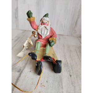House of hatten santa Claus sled vintage ornament Xmas